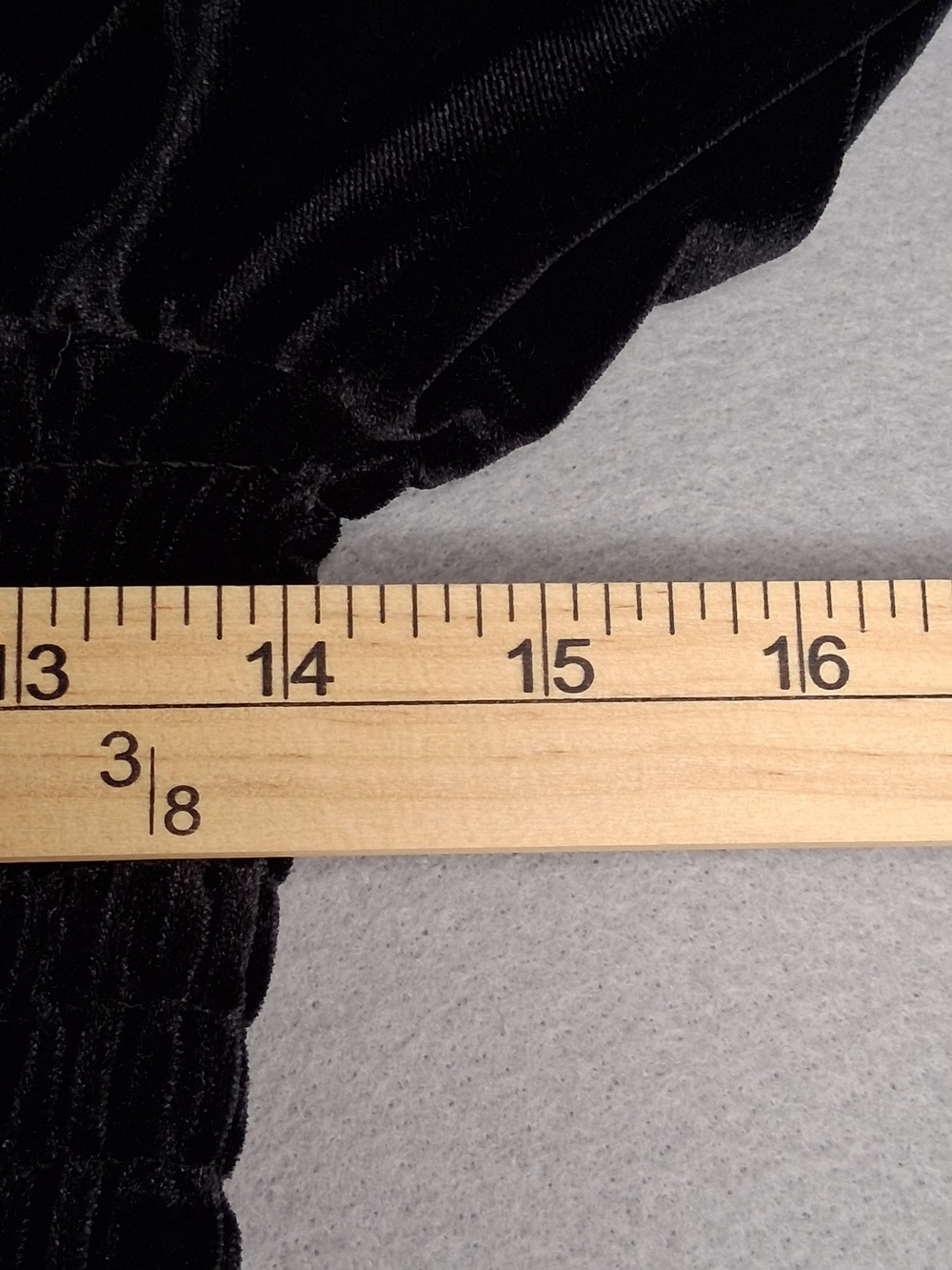 Black Velvet Smocked Midi Dress Puff Sleeve Tiered Goth Fall Prairie M 8/10 - Picture 8 of 9